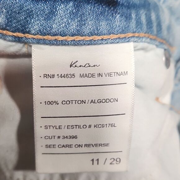 EUC KanCan Estilo Distressed Cropped High Waisted Light Blue Jeans - Picture 4 of 8